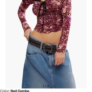 Stylish Red Combo Women's Top